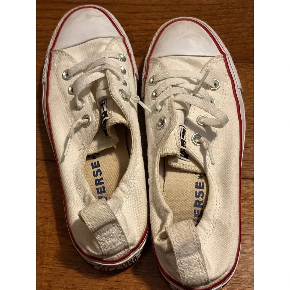 Converse Chuck Taylor All Star Low Top Cream Canvas Sneakers Women's Size‎ 7 - Picture 11 of 11